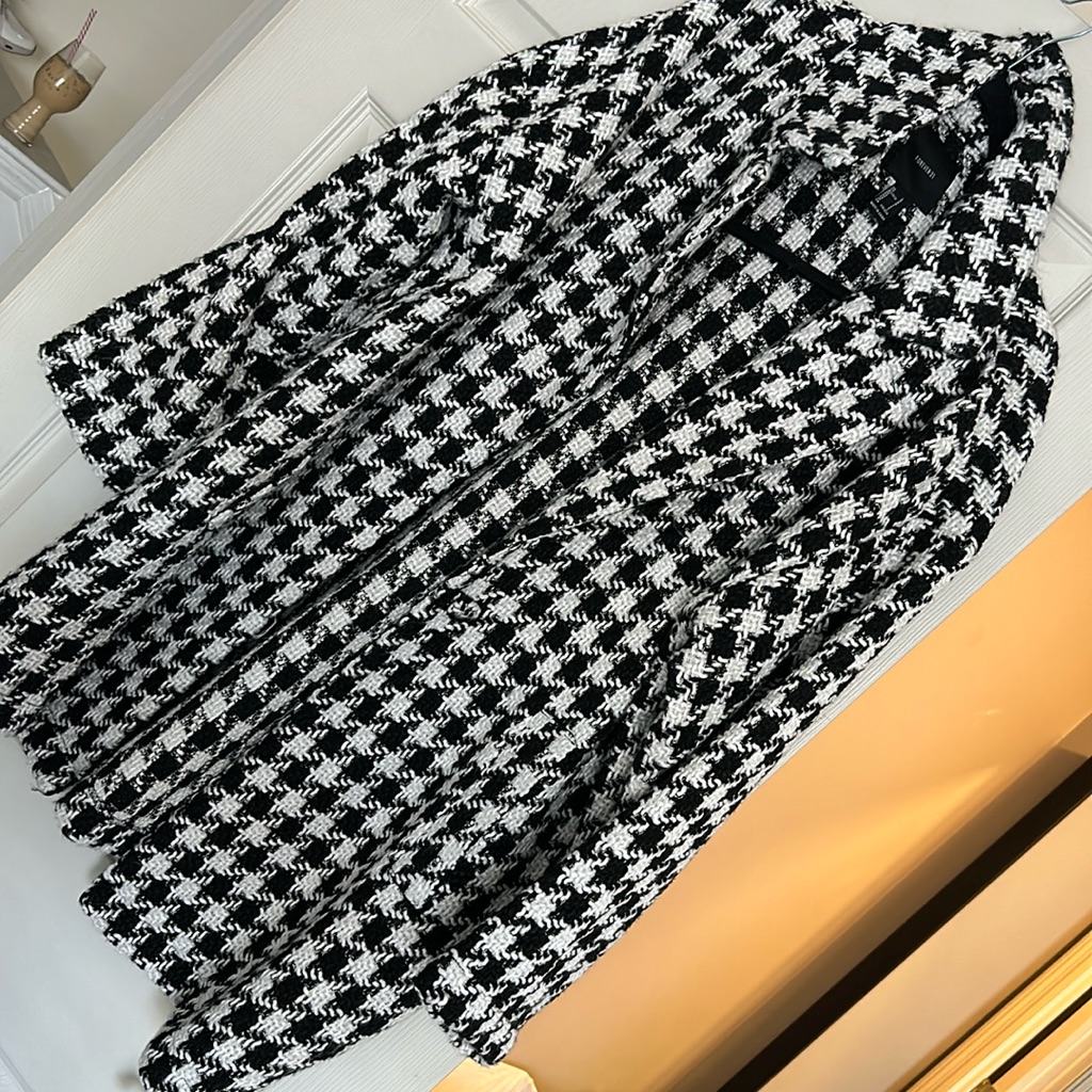 Houndstooth Oversized Jacket